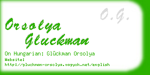 orsolya gluckman business card